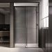 Душевая дверь Veconi Premium Trento PTD-30B PTD30-B-140-01-C4 Стекло прозрачное 1400х2000х8 мм черный