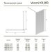 Душевая перегородка Veconi Korato KR-81 KR81-70-01-C7 700х2000 мм Стекло прозрачное 8 мм