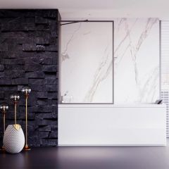 Душевая шторка Veconi Palau PL85GR-90-01-C7 Стекло прозрачное 5 мм, 1500х900 мм, брашированный графит