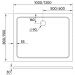 Поддон душевой Veconi Tezeo stone 1000x800x300 мм универсальный, на каркасе, без сифона (TZ09-10080PR-01-19C3)