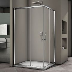 Душевой уголок Veconi Rovigo 100x90x190 см стекло прозрачное, хром, механизм раздвижной (RV30-10090PR-01-19C3)