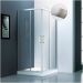 Душевой уголок Veconi (Векони) Rovigo 80х80х195 см стекло прозрачное, профиль Брашированый алюминий, механизм раздвижной (RV83-80-01-C5)