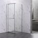 Душевой уголок Veconi (Векони) Rovigo 90х200х90 см стекло прозрачное, профиль хром, механизм распашной (RV18-90-01-C5)
