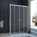 Душевая панель Veconi KP03-110-01-C5 1100х1950 мм профиль хром, стекло прозрачное