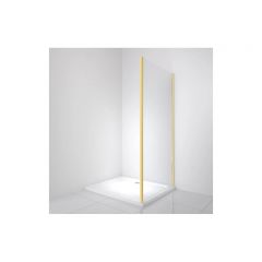 Боковая панель BelBagno LUCE-90-FIX-C-ORO золото, стекло прозрачное 6 мм (1950х900)