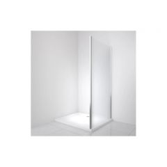 Боковая панель BelBagno LUCE-90-FIX-P-Cr хром, стекло прозрачное 6 мм (1950х900)