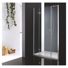 Душевая дверь Cezares (Цезарис) BERGAMO-W-B-13-80+60/40-C-Cr-L цвет профиля хром, стекло прозрачное 6 мм 195х175 см