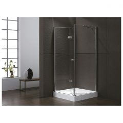 Душевой уголок Cezares (Цезарис) ELENA-W-ASH-1-100/80-C-Cr цвет профиля хром, стекло прозрачное 6 мм 100х195х80 см