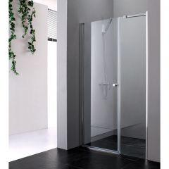 Душевая дверь Cezares (Цезарис) ELENA-W-B-11-80+60-C-Cr цвет профиля хром, стекло прозрачное 6 мм 195х133 см