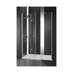 Душевая дверь Cezares (Цезарис) ELENA-W-BS-13-80+50/50-C-Cr цвет профиля хром, стекло прозрачное 6 мм 195х173 см