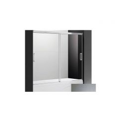 Душевая шторка на ванну Cezares TANDEM-SOFT-VF-2-180/145-C-GM-IV цвет профиля оружейная сталь, стекло прозрачное 6 мм 145х180 см