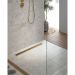 Душевой лоток Timo Drain System 700 DS230107/17 с вставкой lines, Золото матовое