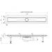 Душевой лоток Timo Drain System 800 DS230108/01 с вставкой lines, Сатин