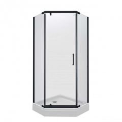 Душевой уголок Тритон (Triton) Дэка-Блэк 900х900х2070 мм, прозрачный 6 мм, профиль черный (Щ0000059782) низкий поддон (3 места+сифон D90мм)