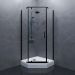 Душевой уголок Тритон (Triton) Дэка-Блэк 900х900х2070 мм, прозрачный 6 мм, профиль черный (Щ0000059782) низкий поддон (3 места+сифон D90мм)