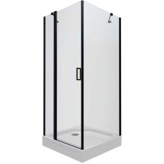 Душевой уголок Тритон (Triton) Йота-Блэк 900х900х2070 мм, прозрачный 6 мм, профиль черный (Щ0000054037) поддон (3 места+сифон D90мм)