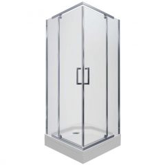 Душевой уголок Тритон (Triton) Каппа-Хром 900х900х2070 мм, прозрачный 6 мм, профиль хром (Щ0000054221) низкий поддон (3 места+сифон D90мм)