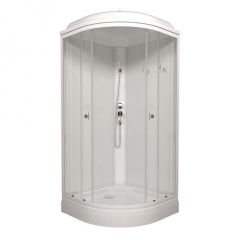 Душевая кабина Тритон (Triton) Ультра 1000х1000х2280 мм, Матовый 4 мм, профиль белый (Щ0000039046) А, низкий поддон, ДН4 (7 мест+сифон D90мм)