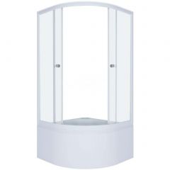 Душевой уголок Тритон (Triton) Ультра 900х900х1920 мм, прозрачный 4 мм, профиль белый (Щ0000061800) Б (3 места+сифон D50)
