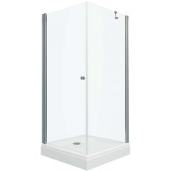 Душевой уголок Тритон (Triton) Форта-Хром 900х900х2020 мм, прозрачный 5 мм, профиль хром (Щ0000053344) низкий поддон (3 места+сифонD90мм)