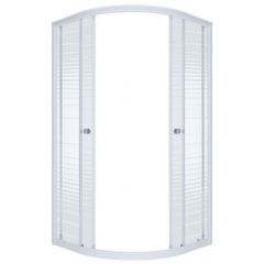 Душевой уголок Тритон (Triton) Стандарт 900х900х1745 мм, прозрачный,с рисунком 4 мм, профиль белый (Щ0000026693) полосы, аква (2 места)