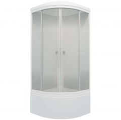 Душевая кабина Тритон (Triton) Лайт 900х900х2160 мм, прозрачный 4 мм, профиль белый (Щ0000039801) Б, глубокий поддон, градиент, ДН4 (9 мест+сифон D90мм)