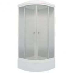 Душевая кабина Тритон (Triton) Лайт 900х900х2315 мм, прозрачный 4 мм, профиль белый (Щ0000039800) В, средний поддон, градиент, ДН4 (7 мест+сифон D50мм)