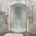 Душевая кабина Тритон (Triton) Полосы 1000х1000х2305 мм, с рисунком 4 мм, профиль белый (Щ0000061830) А (7 мест+сифон D90мм)