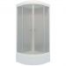 Душевая кабина Тритон (Triton) Сатин 900х900х2280 мм, Матовый 4 мм, профиль белый (Щ0000058489) В, средний поддон, ДН4 (7 мест+сифон D50мм)
