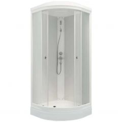 Душевая кабина Тритон (Triton) Ультра 900х900х2170 мм, прозрачный 4 мм, профиль белый (Щ0000061843) А (7 мест+сифон D90)