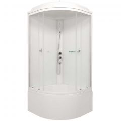 Душевая кабина Тритон (Triton) Ультра 900х900х2185 мм, прозрачный 4 мм, профиль белый (Щ0000061837) Б (9 мест+сифон D50)