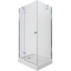 Душевой уголок Тритон (Triton) Брава-Хром 800х1200х2070 мм, прозрачный 6 мм, профиль хром (Щ0000054194) низкий поддон (3 места+сифон D90мм)