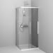 Душевое ограждение Am.Pm (Ам.Пм) Func Square Slide 90х90, мат хром, прозрачное W84G-403-9090-MT