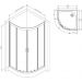 Душевое ограждение Am.Pm (Ам.Пм) Gem 100х100, стекло прозрачное, профиль матовое серебо,без поддона W90G-401-100WT