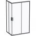 Душевое ограждение Am.Pm (Ам.Пм) Gem S Twin Slid,120x80, профиль черный матовый, стекло прозрачное, W93G-404-120280-BT