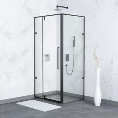 Душевой уголок RGW Classic 90 х 80 х 185 CL-046-B прямоугольный, черный цвет, прозрачное стекло 6 мм, EasyClean (350904698-14)