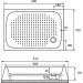 Душевой поддон RGW 70 х 90 см LUX/TN прямоугольный 90 мм (d слива) (Литой) (16180279-21)