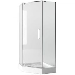 Душевое ограждение EvaGold (Еваголд) JY029 100х100х185 см, трапеция, без поддона, прозрачное стекло