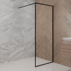 Душевая перегородка 80x195 рисунок рамка, черный матовый PAINI-WalkIN80F