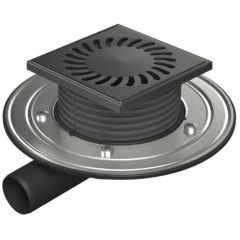 Душевой трап с решеткой Paini 125х125 мм, черный матовый 381AC
