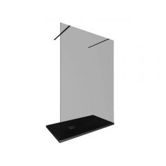 Душевая перегородка Allen Brau Infinity 2 Walk In, 140x200 см 3.21054.60.T, стекло тонированное, профиль медь брашированная