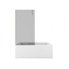 Шторка на ванну Allen Brau Infinity 80x160 см 3.21066.60.T, стекло тонированное, профиль медь брашированная