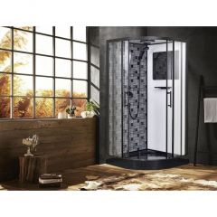 Душевая кабина Esbano Elegancia полукруглая с крышей ESB-90CR 90х90х210 см