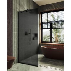 Душевая перегородка Maybahglass (Майбахгласс) в узком профиле 1950х890 мм, Стекло 8 мм Графит матовый MGD-694-6у