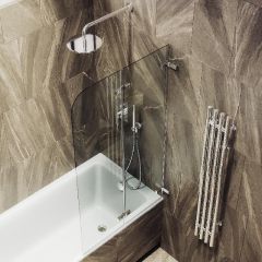 Шторка для ванны Maybahglass (Майбахгласс) складная 2 секции 1400х515 мм, Стекло 6 мм Бесцветное MGV-572-4