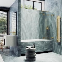 Шторка для ванны Maybahglass (Майбахгласс) складная 3 секции 1400х750 мм, Стекло 6 мм Сатин MGV-581-3