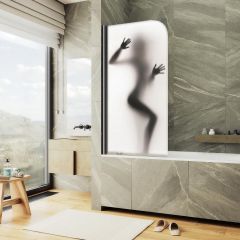 Шторка душевая Maybahglass (Майбахгласс) поворотная ФП016 1400х600 мм, стекло 6 мм MGV-928-ФП016-6