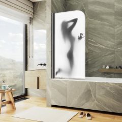 Шторка душевая Maybahglass (Майбахгласс) поворотная ФП017 1400х700 мм, стекло 6 мм MGV-929-ФП017-6