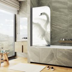 Шторка душевая Maybahglass (Майбахгласс) поворотная ФП003 1400х800 мм, стекло 6 мм MGV-930-ФП003-6