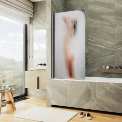 Шторка душевая Maybahglass (Майбахгласс) поворотная ФП014 1400х800 мм, стекло 6 мм MGV-930-ФП014-6